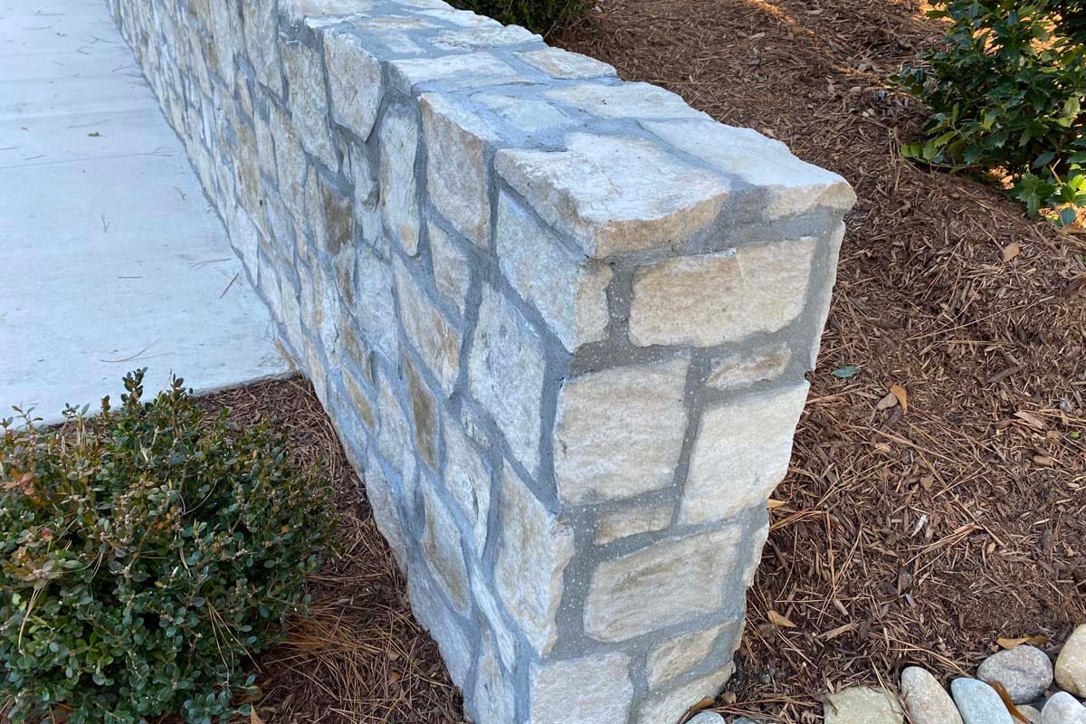 stone retaining wall