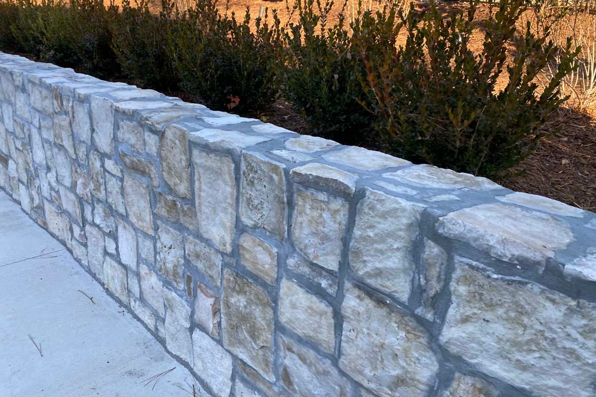 stone retaining wall