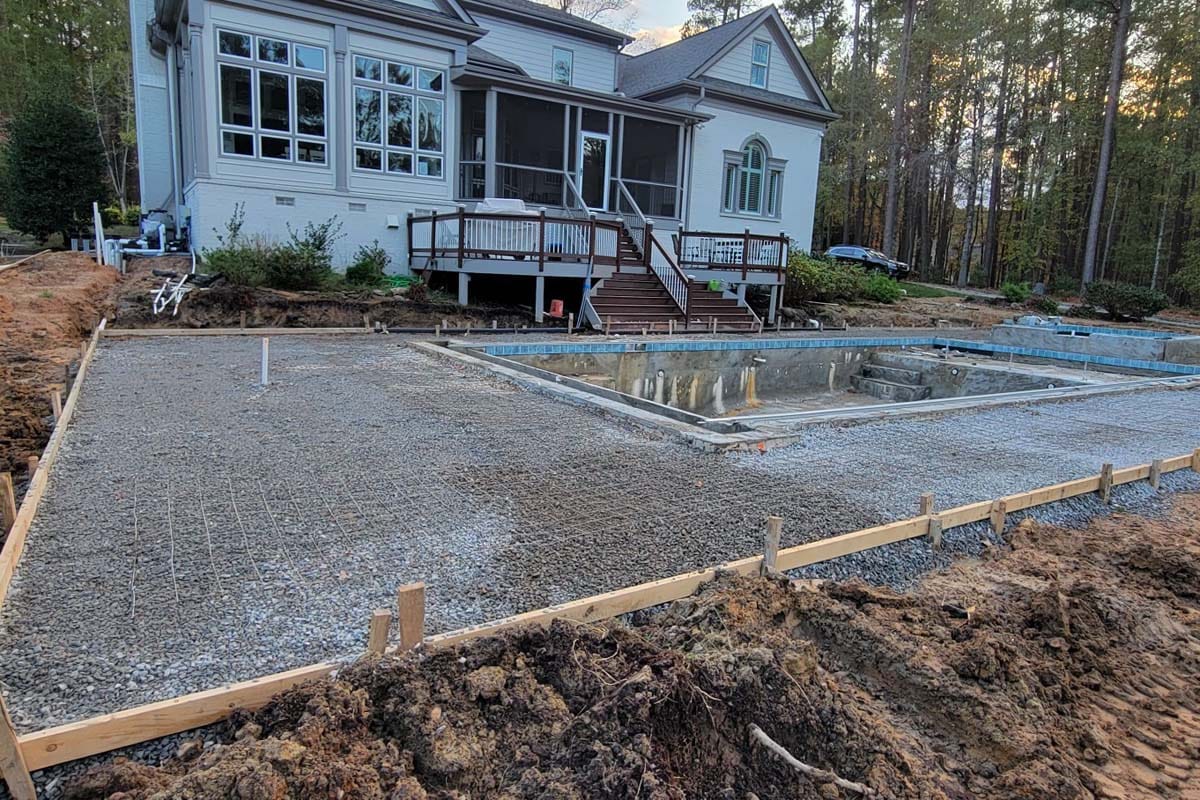 Palm Paradise Pool under construction