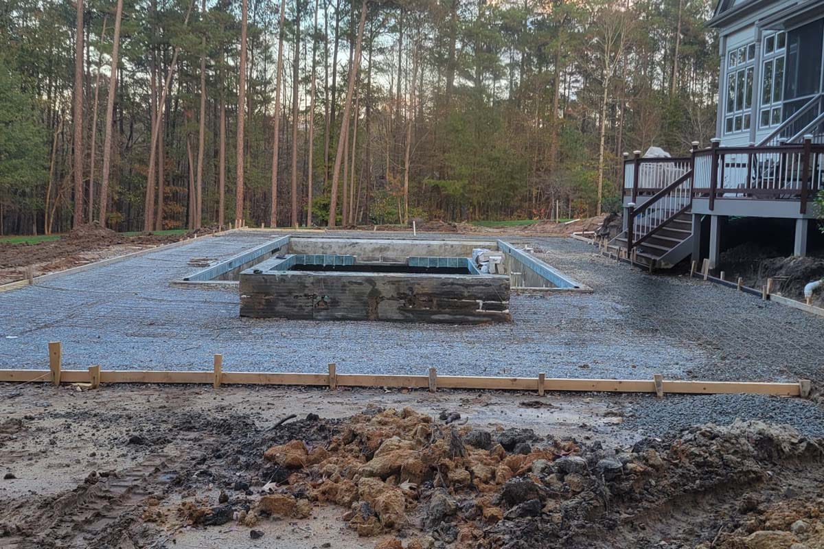 Palm Paradise Pool under construction