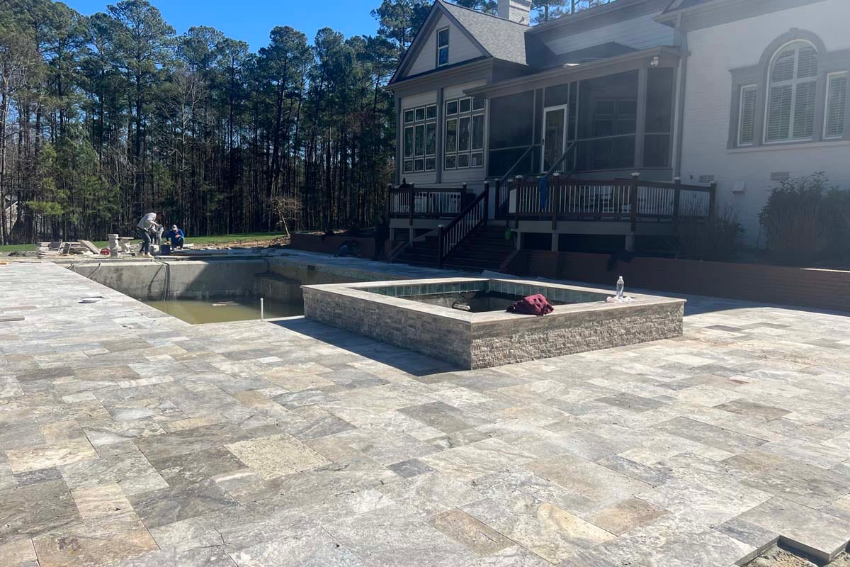 Palm Paradise Pool under construction