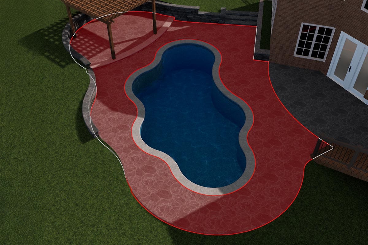 a pool rendering
