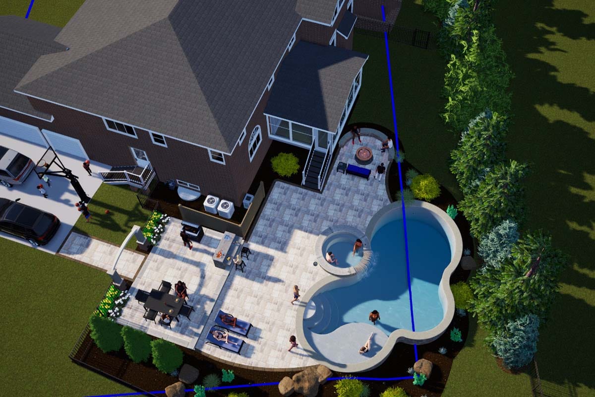 a graphic render of a pool